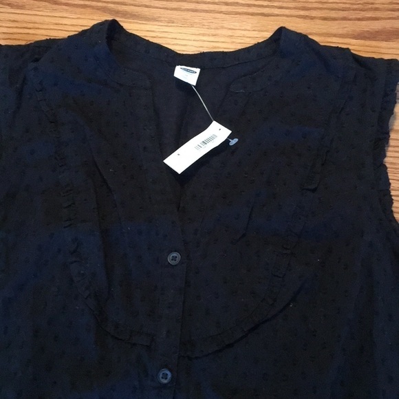 Black Swiss dot tank top - Picture 2 of 4